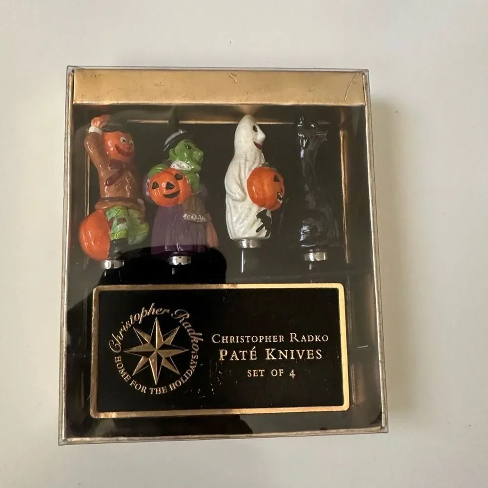 Christopher Radko Halloween Pate Knives Set Vintage